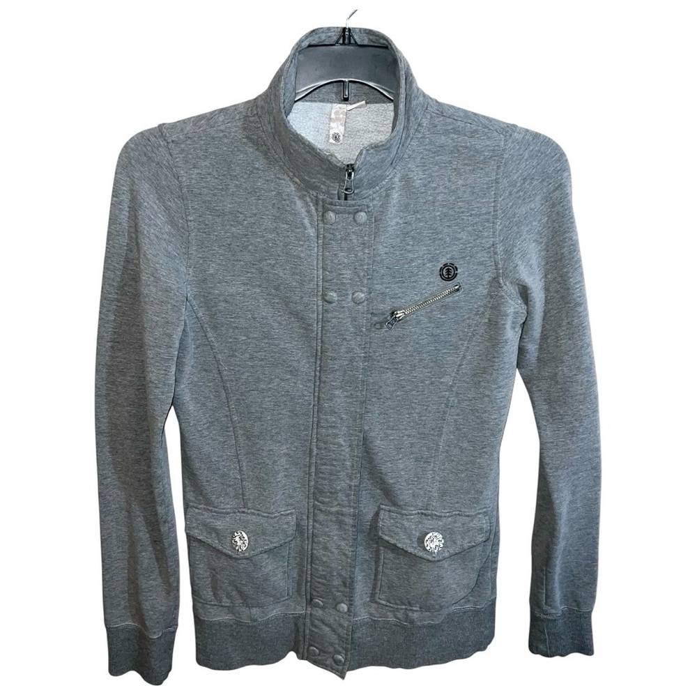 Element Women's Heather Gray Zip Front Hoodie Jacket
